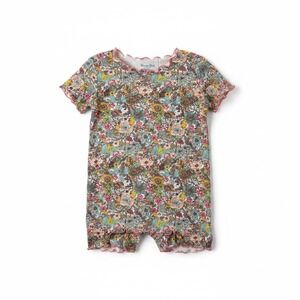 Vaenait Baby Kids Floral Pajama Set Short Sleeve Shorts Pink Blue 120 XL 6-7Y